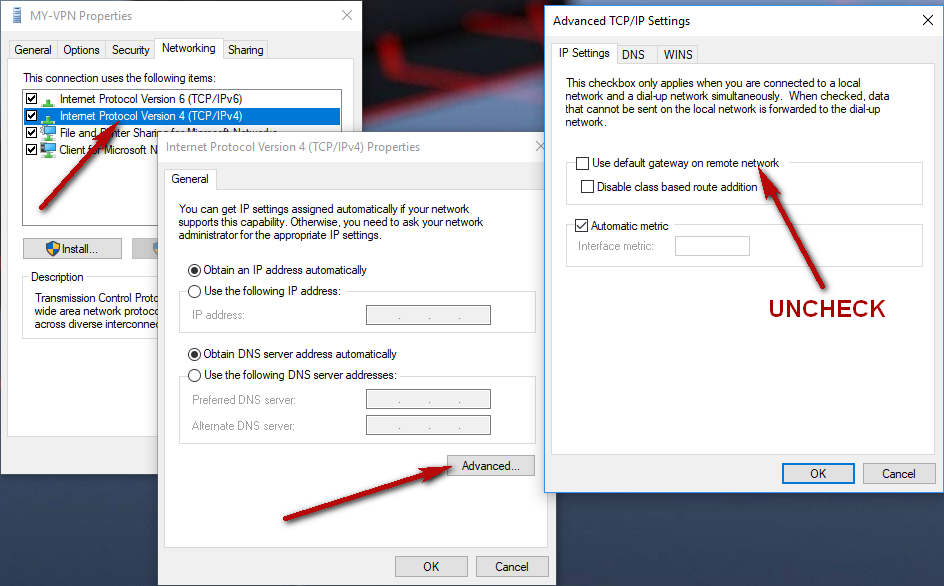 stop windows 10 from vpn autoconnect